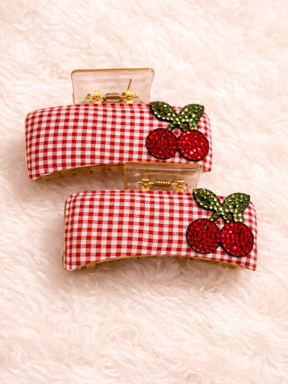 ⭐5for$30Bundle Deal/Mix & Match Items 
Handmade Red Cherry Hair Clips